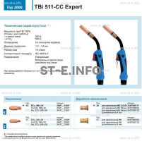 Горелка для полуавтоматической сваркиTBi 511-CC Expert, длина 4 m. - st-e.info - Балашиха