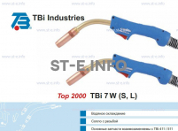 Горелка для полуавтоматической сварки TBi 7W-blue-ESW long, длина 4 метра - st-e.info - Балашиха