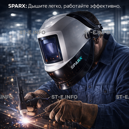 Маска сварщика Sparx с устройством подачи воздуха - st-e.info - Балашиха